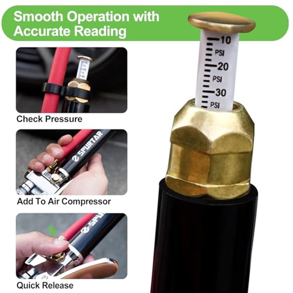 Tire Pressure Gauge: Spurtar 10-120 PSI Heavy Duty Tire – In Use