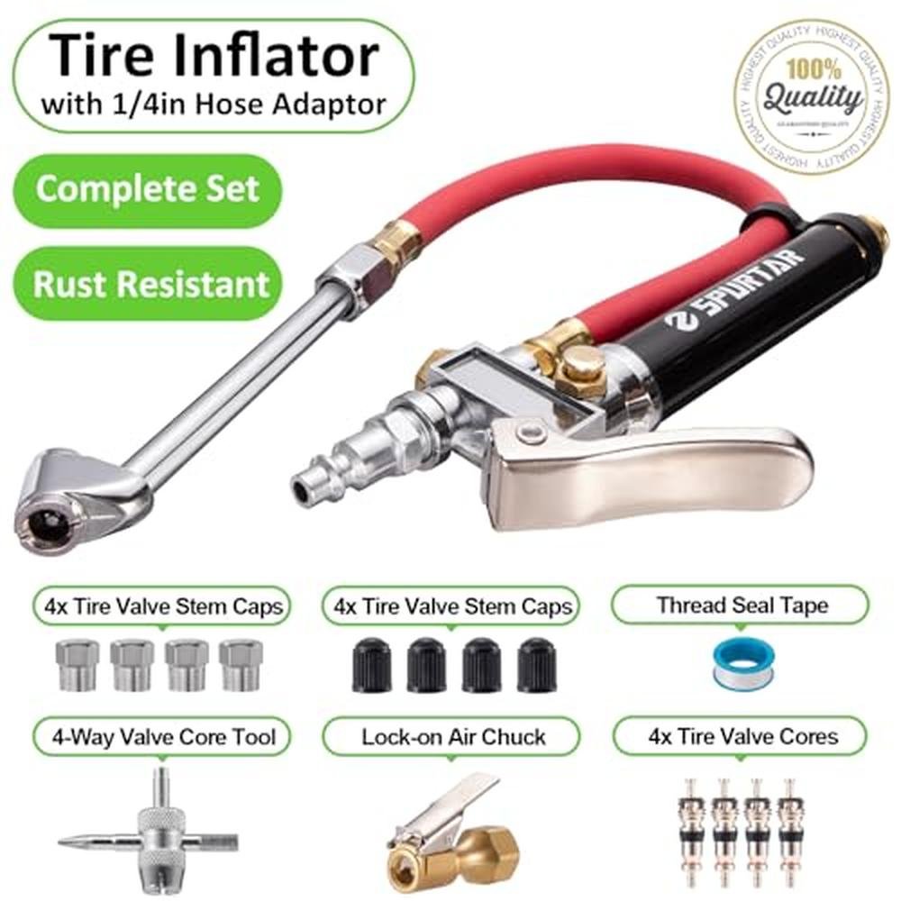 Tire Pressure Gauge: Spurtar 10-120 PSI Heavy Duty Tire – Packaging