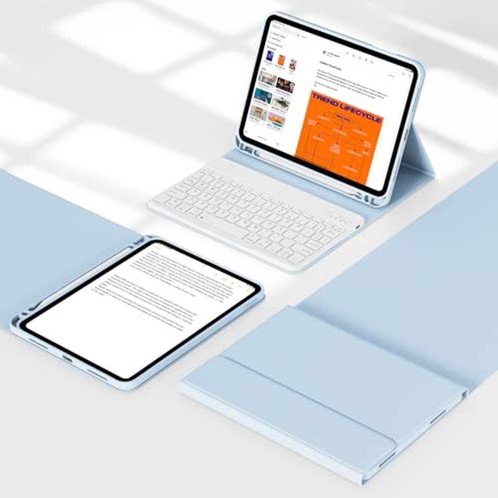 Keyboard iPad: SQQSOOZ A16 11th/10th Generation Smart – In Use