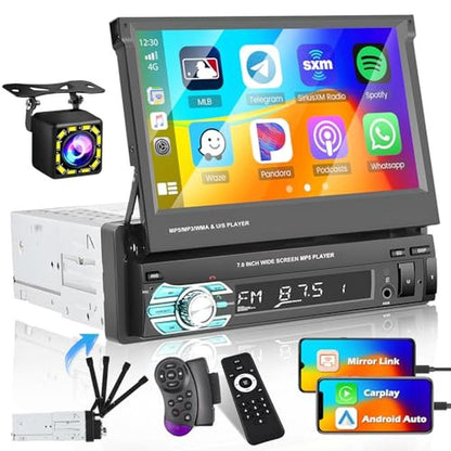 (Stable) Hikity 7 Inch Single Din Carplay Car Stereo – Front View