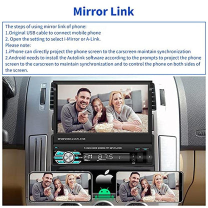 (Stable) Hikity 7 Inch Single Din Carplay Car Stereo – Close-up Detail
