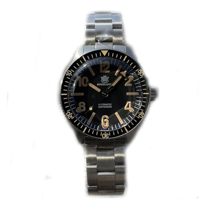 Steeldive SD1962V: Steeldive SD1962V Black Ceramic Bezel – Front View
