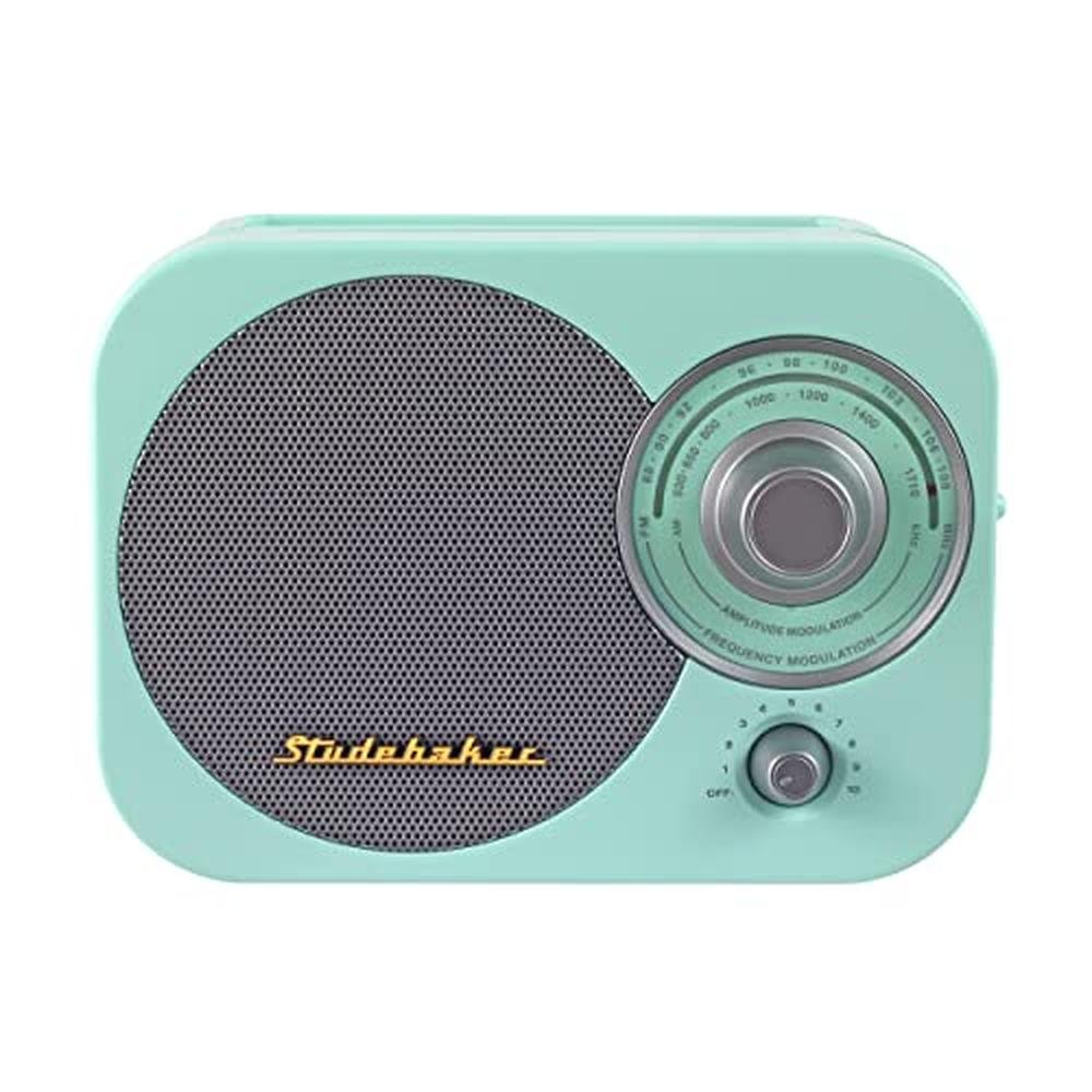 Studebaker Mint Green Vintage Home Portable Retro AM/FM – Side View