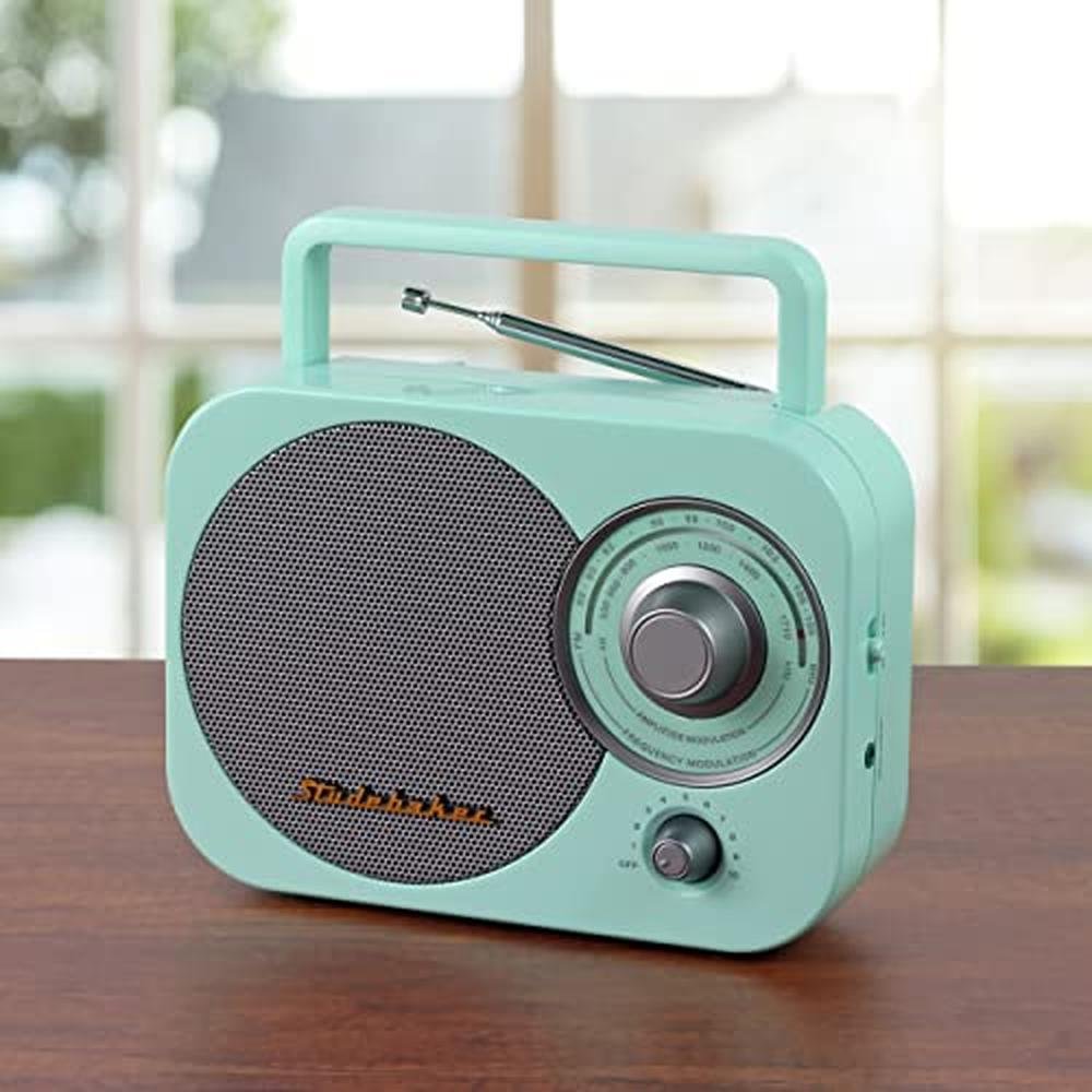 Studebaker Mint Green Vintage Home Portable Retro AM/FM – Packaging