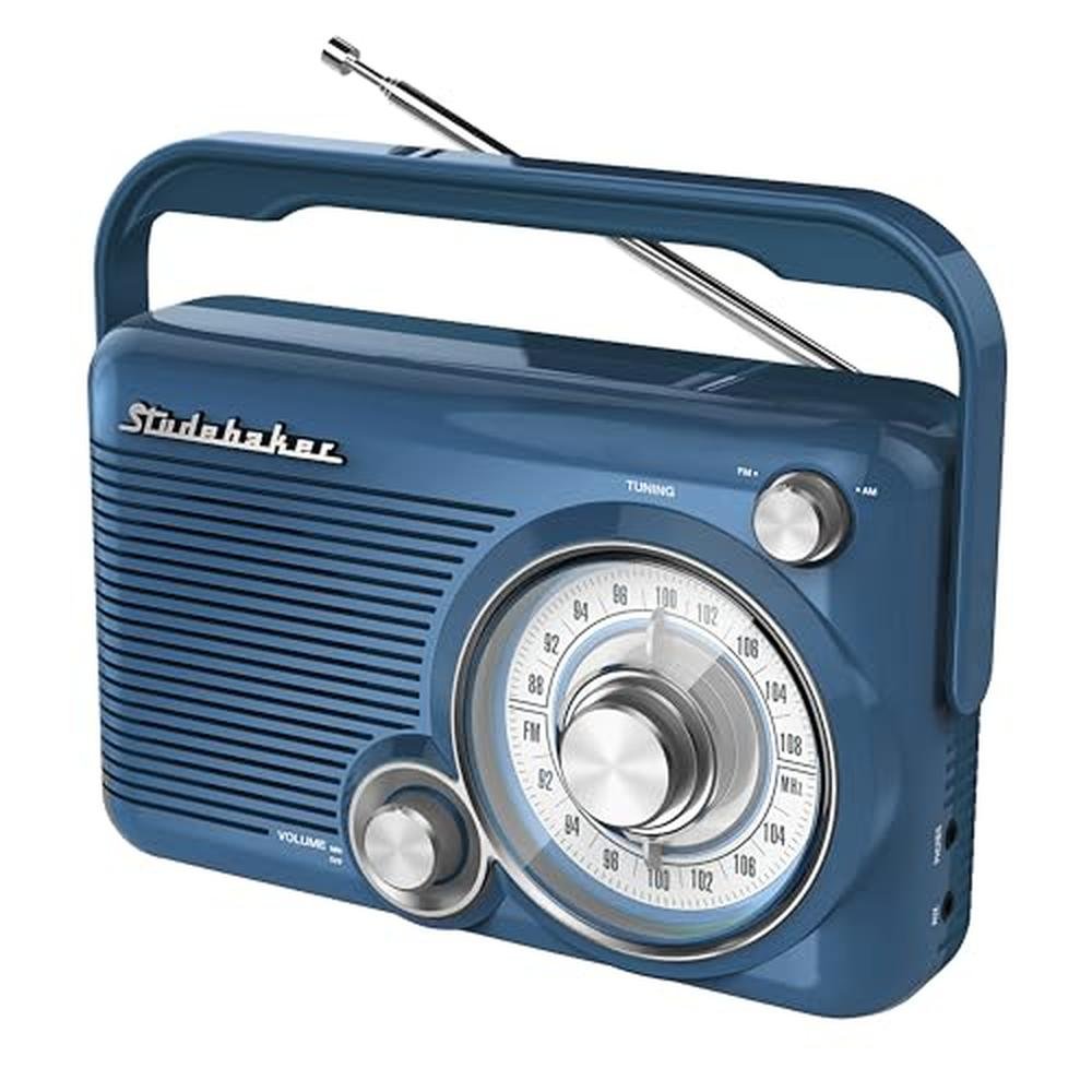 Studebaker SB2002BL Portable AM/FM Radio – Front View