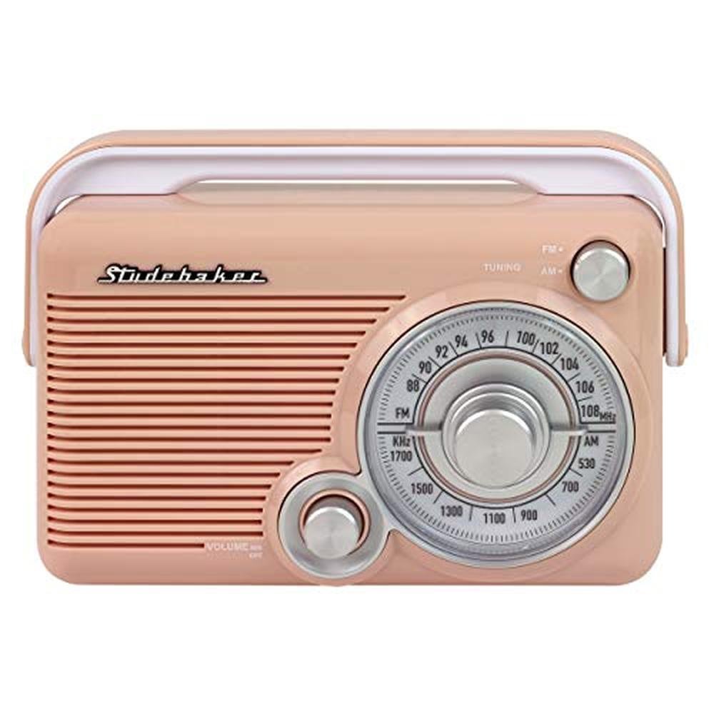 Studebaker SB2002RG Portable AM/FM Radio with Headphone – Front View