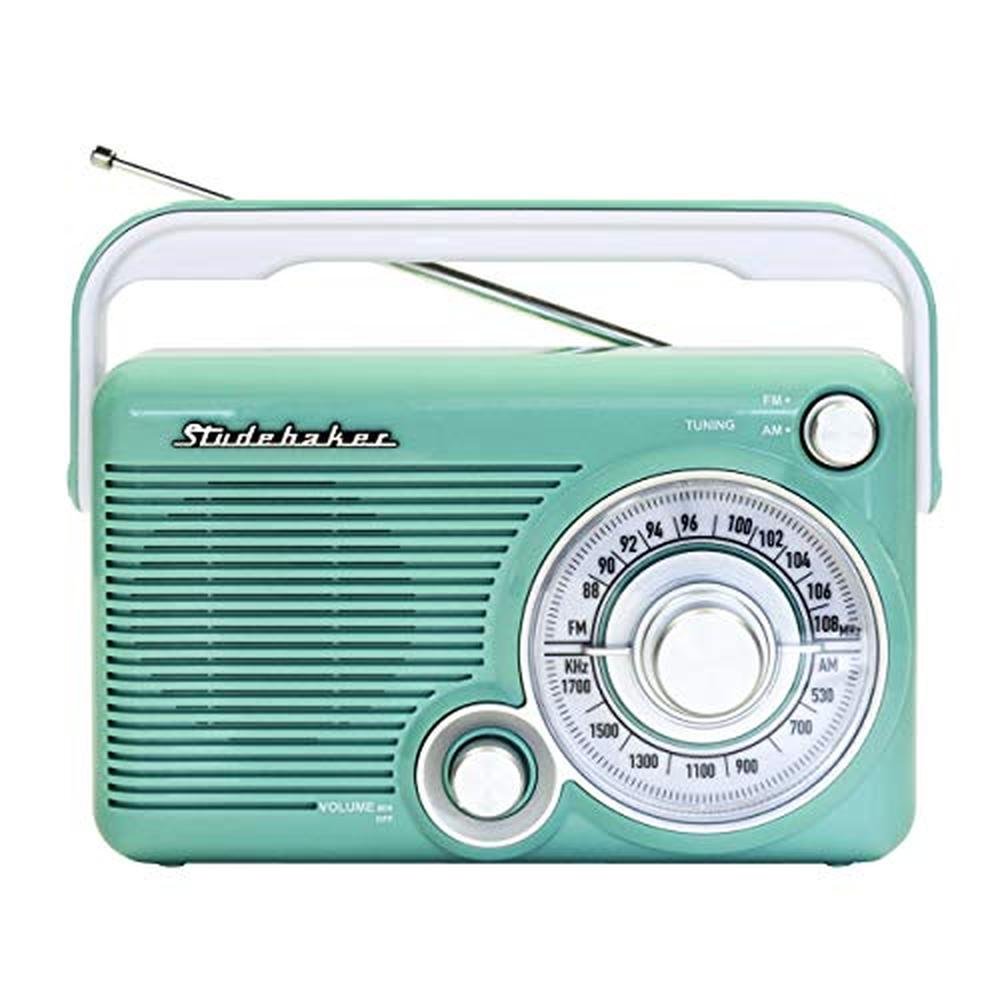 Studebaker SB2002TE Portable AM/FM Radio with Headphone – Front View