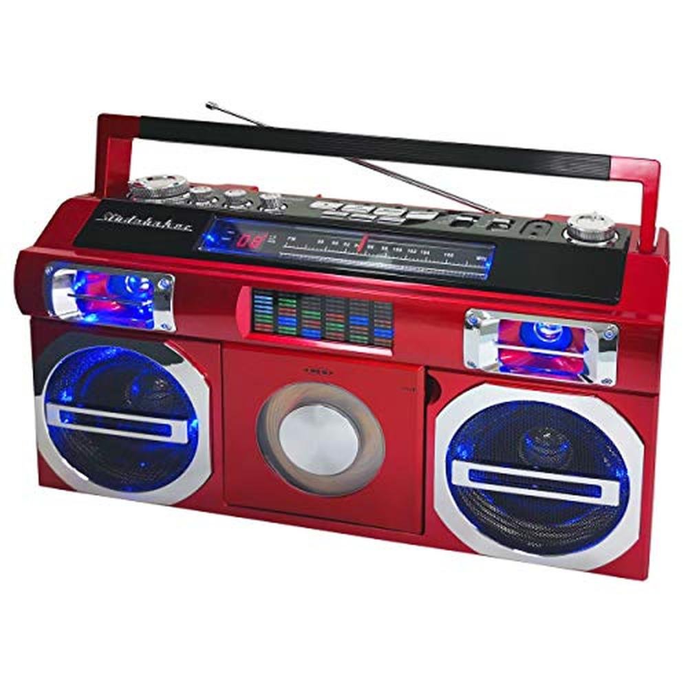 Studebaker SB2145R 80's Retro Street Bluetooth Boombox with – Side View