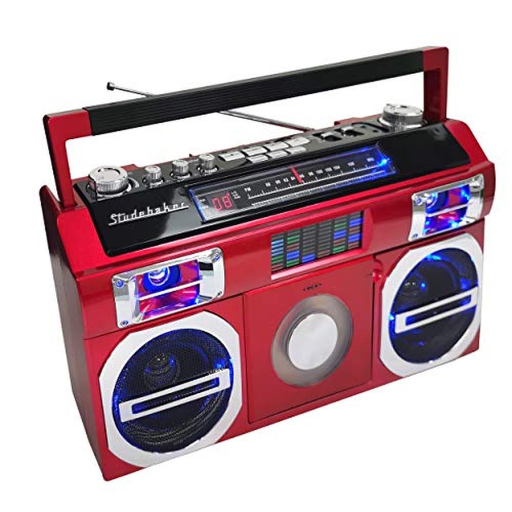 Studebaker SB2145R 80's Retro Street Bluetooth Boombox with – Close-up Detail