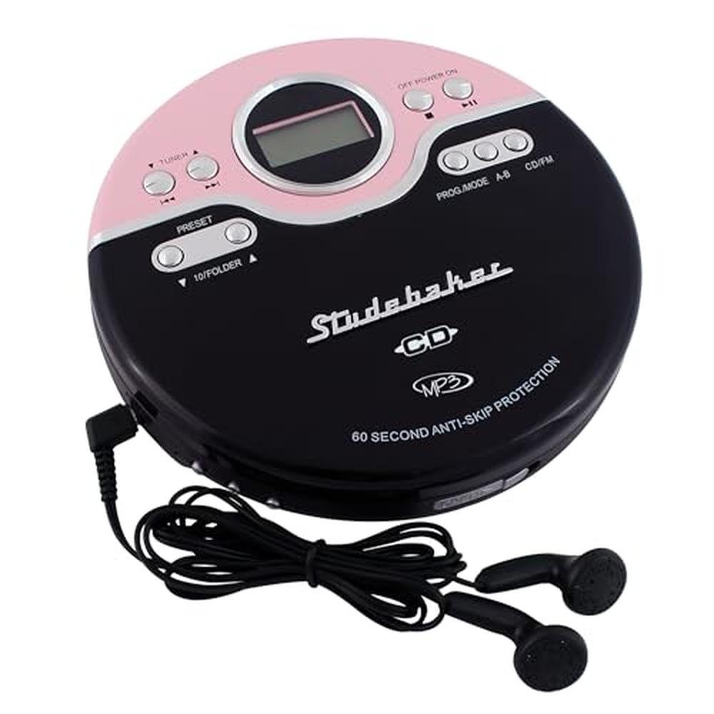 Studebaker SB3703PBB: Joggable Personal CD MP3 Player with – Front View