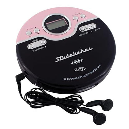 Studebaker SB3703PBB: Joggable Personal CD MP3 Player with – Front View