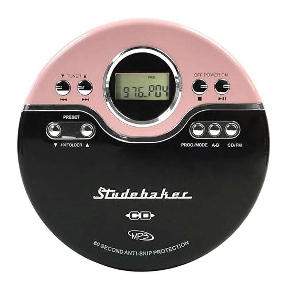 Studebaker SB3703PBB: Joggable Personal CD MP3 Player with – Side View
