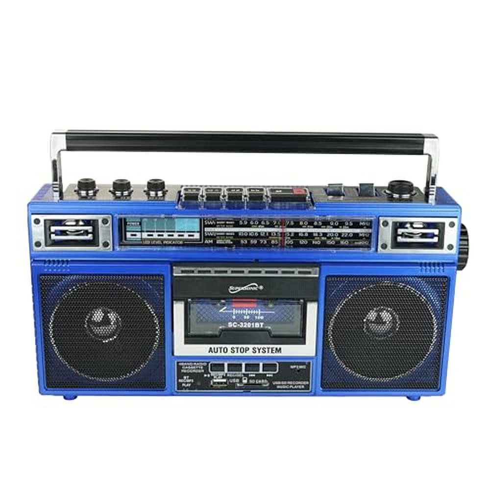 Supersonic SC-3201BT 4 Band Radio & Cassette Player Boombox – Close-up Detail