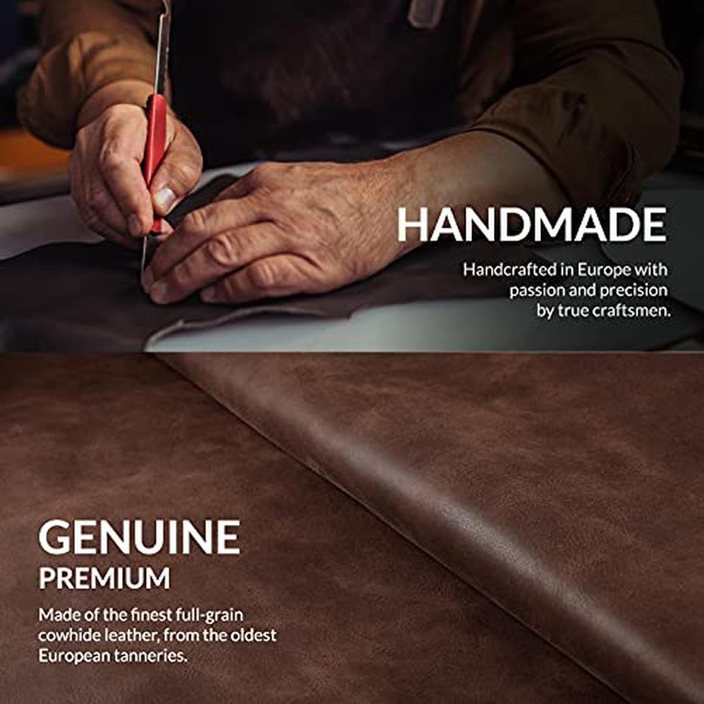 Surazo Compatible: iPhone 15 Pro Max Wallet Leather Genuine – Close-up Detail