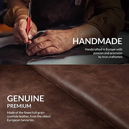 Surazo Compatible: iPhone 15 Pro Max Wallet Leather Genuine – Close-up Detail