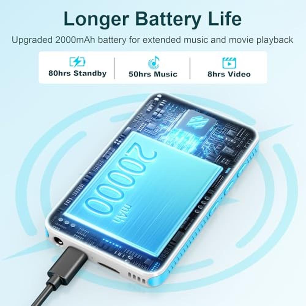 SWOFY 160GB MP3 Player with Bluetooth and WiFi D08 Music – In Use