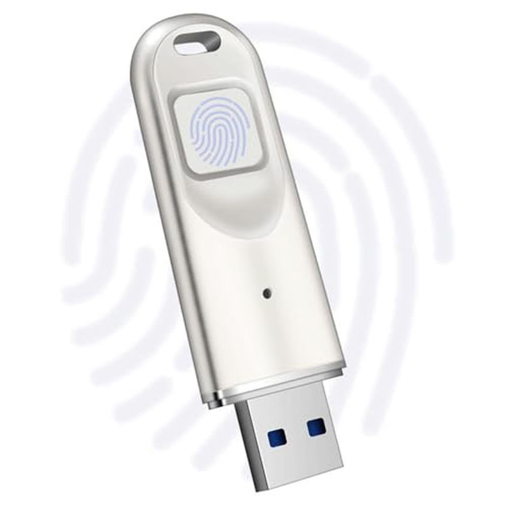 Flash Drive: Swokely USB Flash Drive Fingerprint Encrypted – Front View