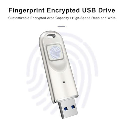 Flash Drive: Swokely USB Flash Drive Fingerprint Encrypted – Side View