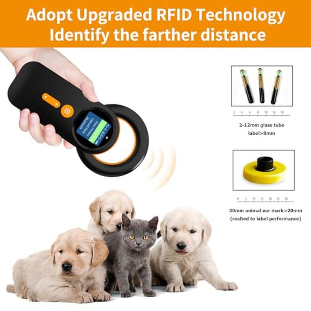 Scanner Symcode: Animal Microchip Scanner with 1.44in TFT – Side View