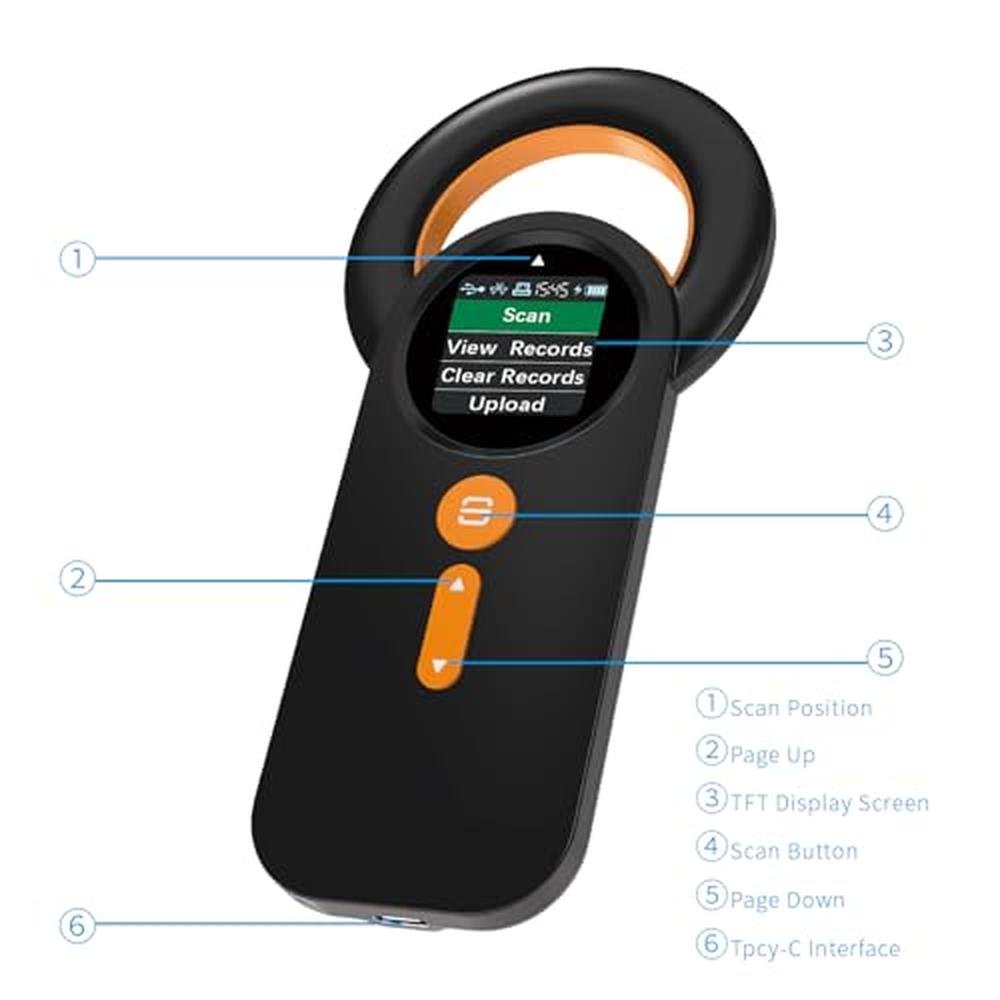 Scanner Symcode: Animal Microchip Scanner with 1.44in TFT – In Use