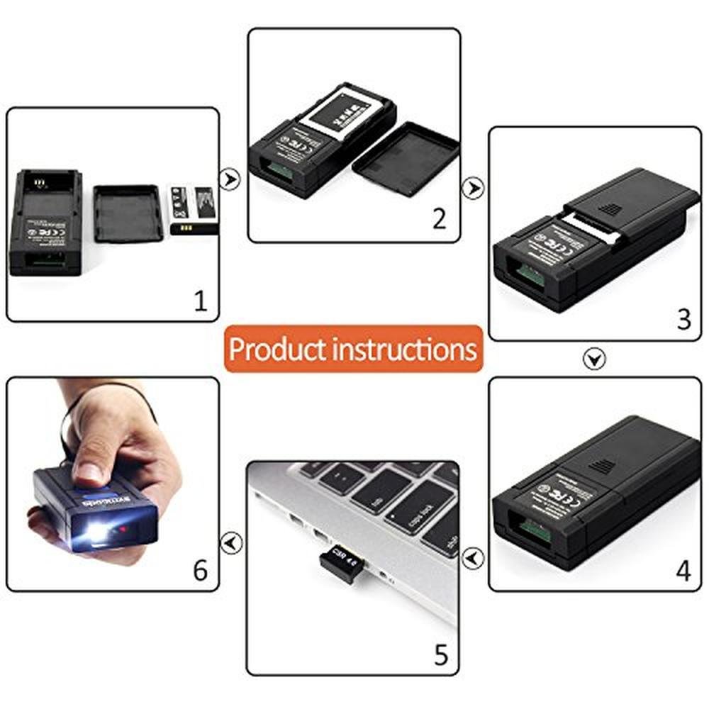 Bluetooth Barcode Scanner: Symcode Wireless 2.4GHz Portable – Close-up Detail