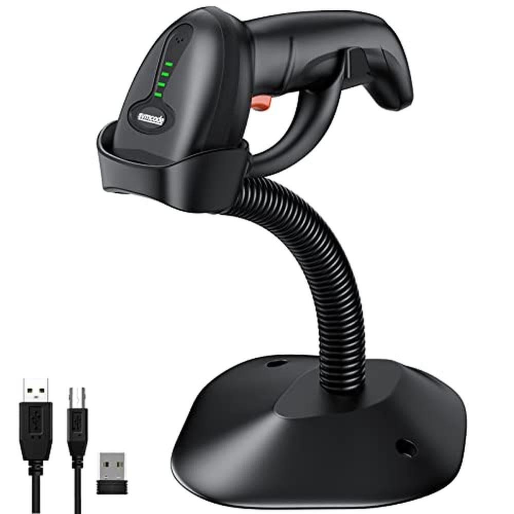 Barcode Scanner: Symcode Upgraded Wireless 2D MJ-4590DA – Front View