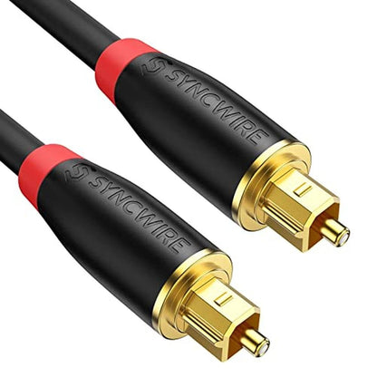 Optical Male: Syncwire Digital Optical Audio Cable 10 Feet – Front View