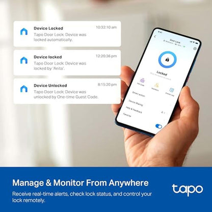 Tapo Door Lock: Tapo DL105 Smart Wi-Fi Deadbolt Door Lock – In Use