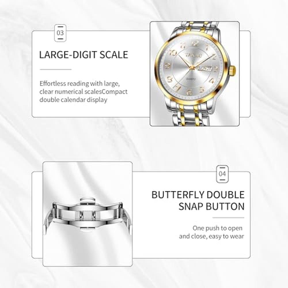 Watches Taxau: Taxau White Watch Gold Silver – Packaging