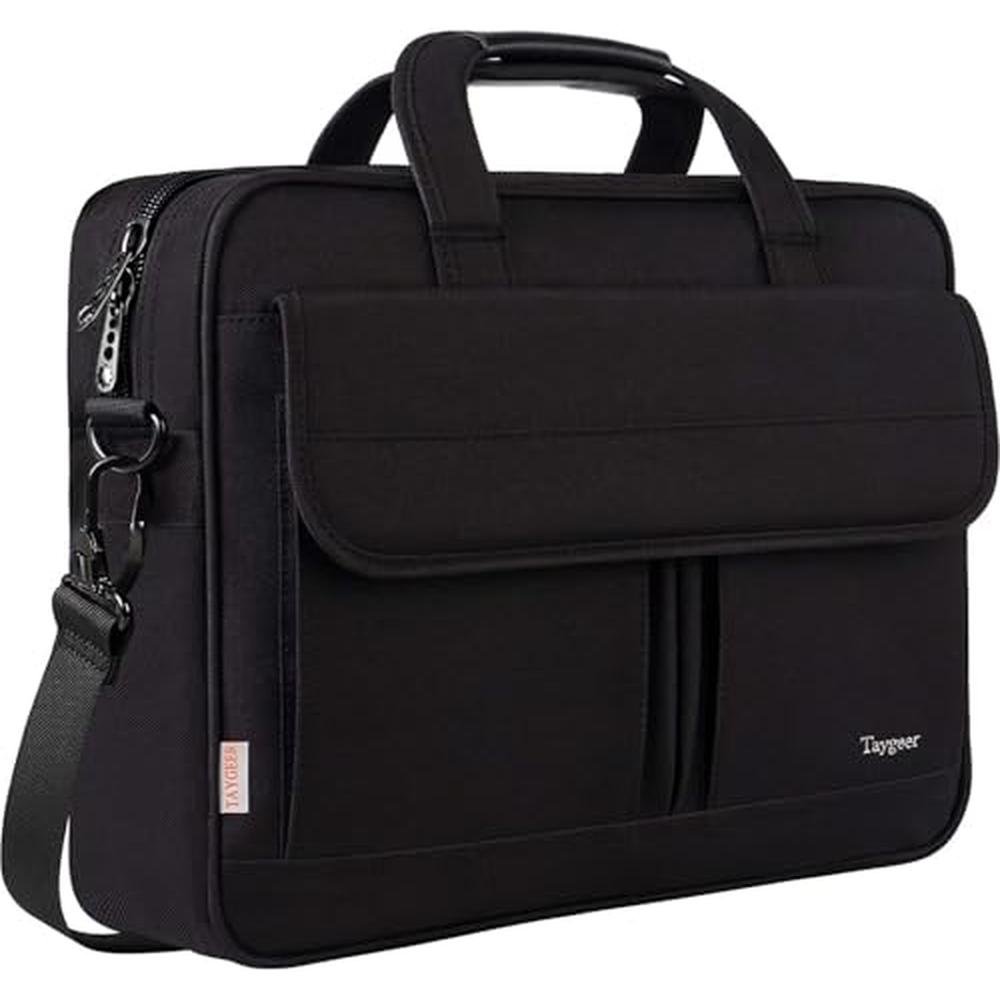 Laptop Bag: Taygeer 15.6 Inch Business Briefcase – Front View