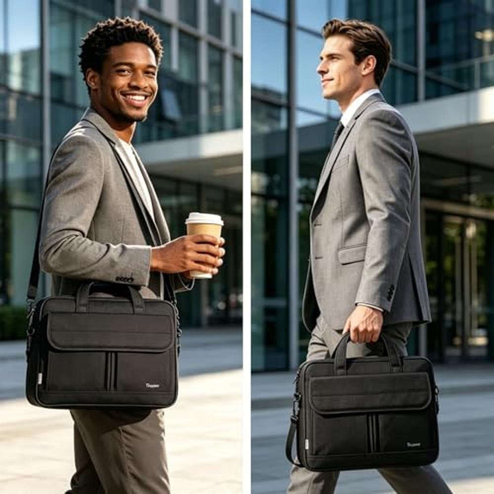 Laptop Bag: Taygeer 15.6 Inch Business Briefcase – Side View