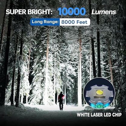 Flashlights: TECBOTT 10000 High Lumens LED Rechargeable – Side View