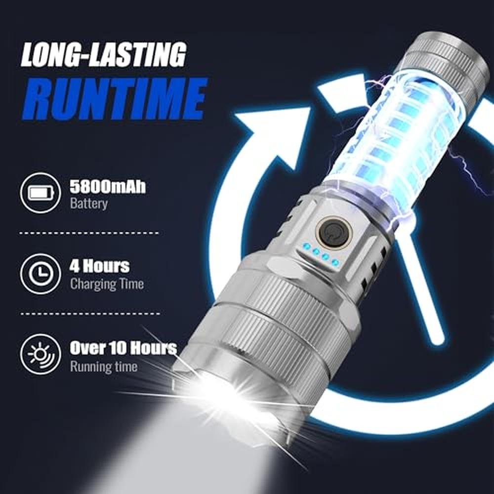 Flashlights: TECBOTT 10000 High Lumens LED Rechargeable – In Use