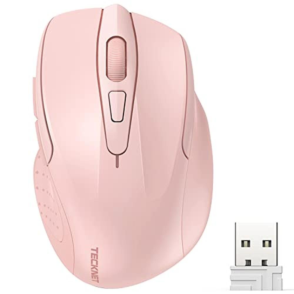 TECKNET Wireless Mouse: 2.4G Ergonomic Optical Mouse – Front View
