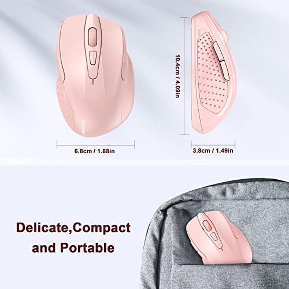 TECKNET Wireless Mouse: 2.4G Ergonomic Optical Mouse – Close-up Detail
