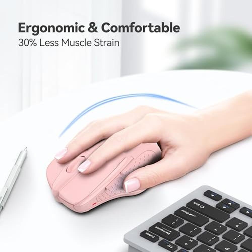 TECKNET Wireless Mouse: 2.4G Ergonomic Optical Mouse – In Use