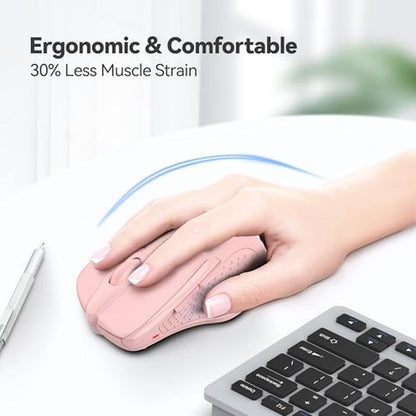TECKNET Wireless Mouse: 2.4G Ergonomic Optical Mouse – In Use