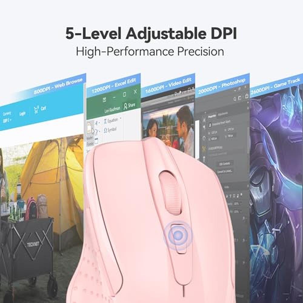 TECKNET Wireless Mouse: 2.4G Ergonomic Optical Mouse – Packaging