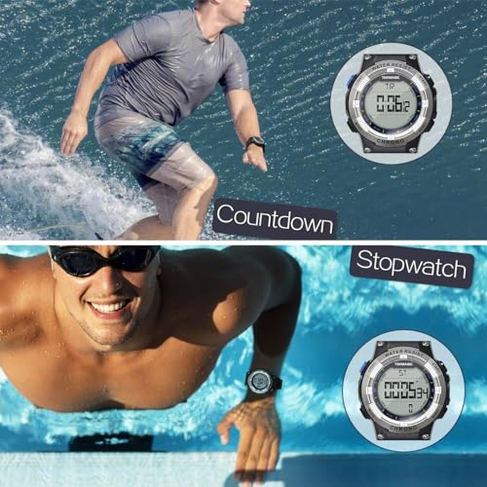 TEKMAGIC Mens Digital Sports Watch – Close-up Detail