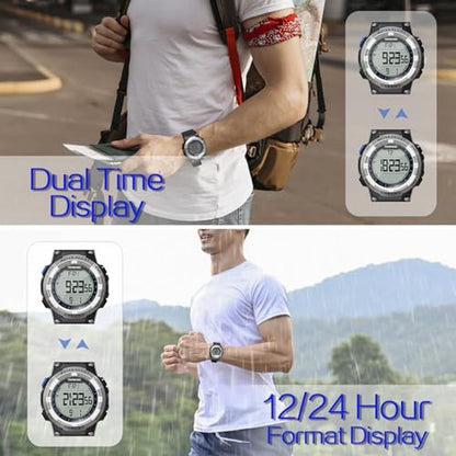 TEKMAGIC Mens Digital Sports Watch – In Use
