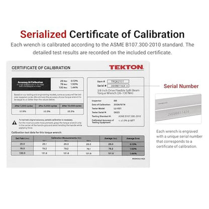 TEKTON 1/2 Inch Drive 72-Tooth Split Beam Torque Wrench – In Use