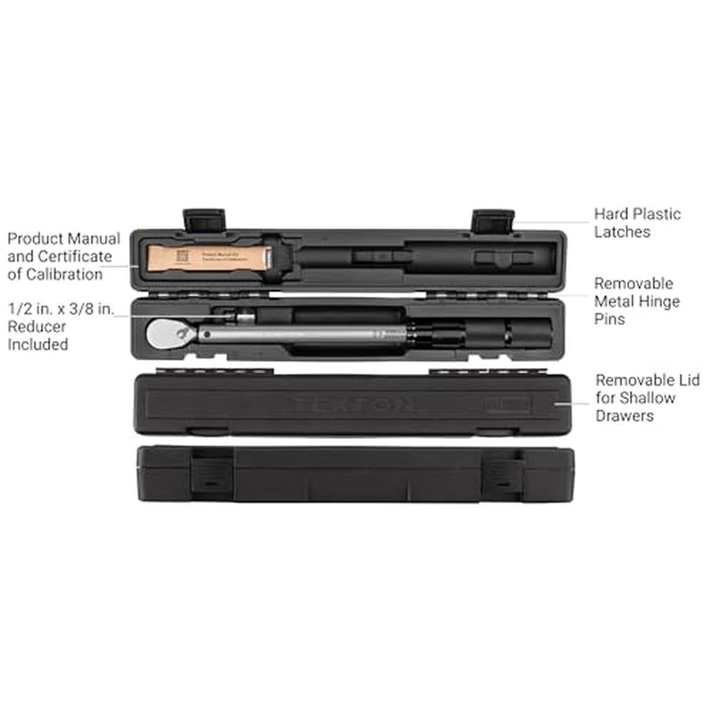 TEKTON 1/2 Inch Drive 90-Tooth Dual-Direction Micrometer – Close-up Detail