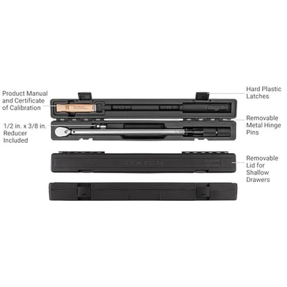 TEKTON 1/2 Inch Drive 90-Tooth Dual-Direction Micrometer – Close-up Detail