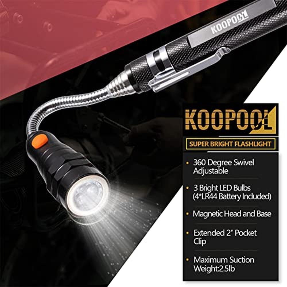 Telescoping Magnet: KOOPOOL Telescoping Magnetic Pickup – Side View