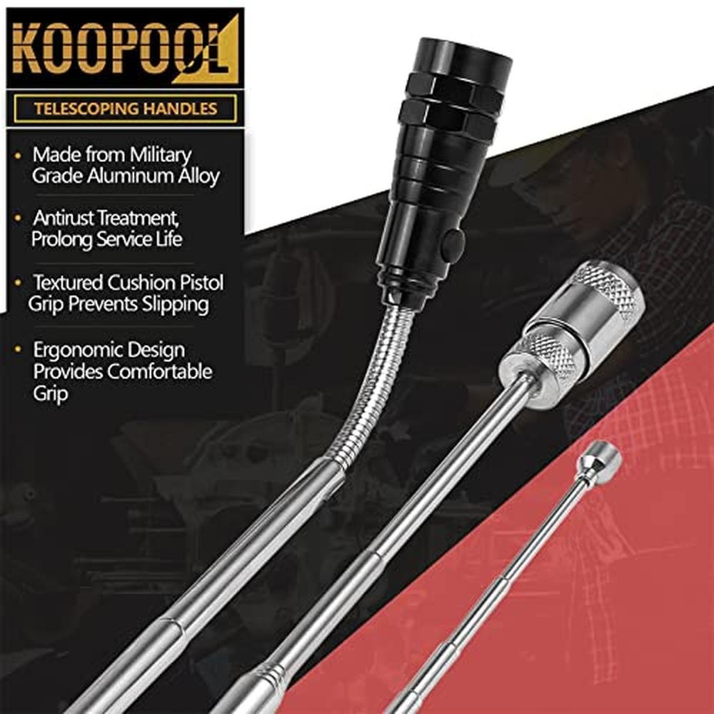 Telescoping Magnet: KOOPOOL Telescoping Magnetic Pickup – Close-up Detail