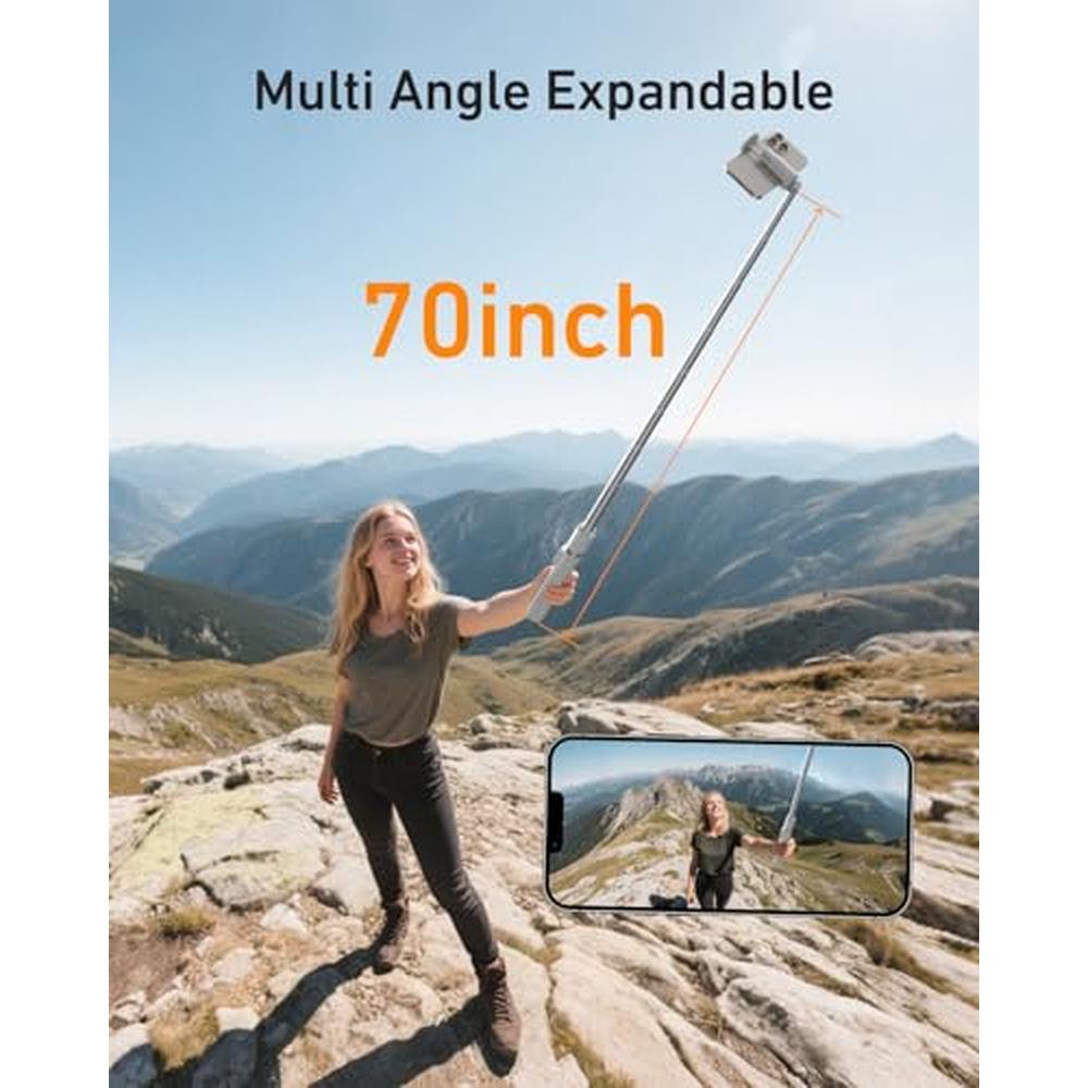 Phone Tripod: TELESIN 70'' Gravity-Activated Auto-Open Stand – In Use