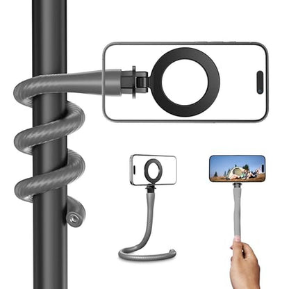 Phone Mount: TELESIN Magnetic Flexible Clamp Tripod Stand – Front View