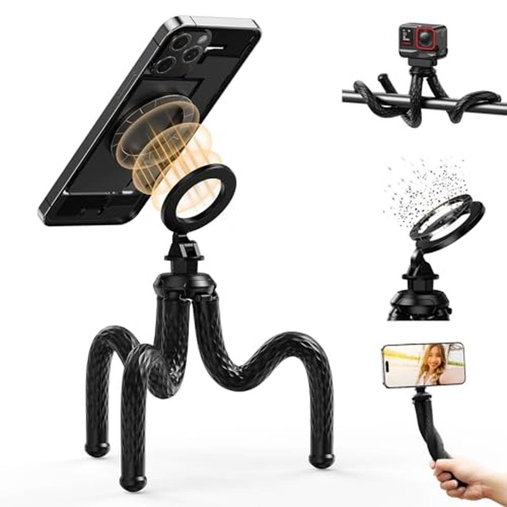Tripod Phone: TELESIN Magnetic Flexible Tripod – Front View