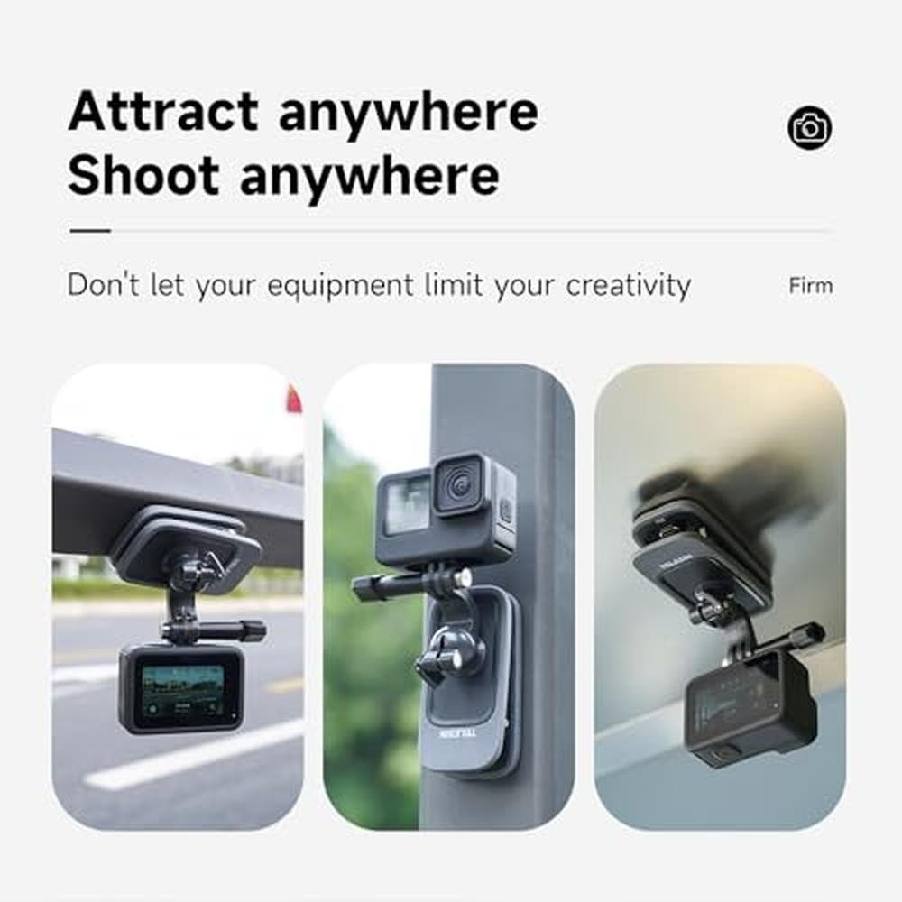 Telesin Magnetic Mount: 360 Rotating Backpack Clip with – Close-up Detail