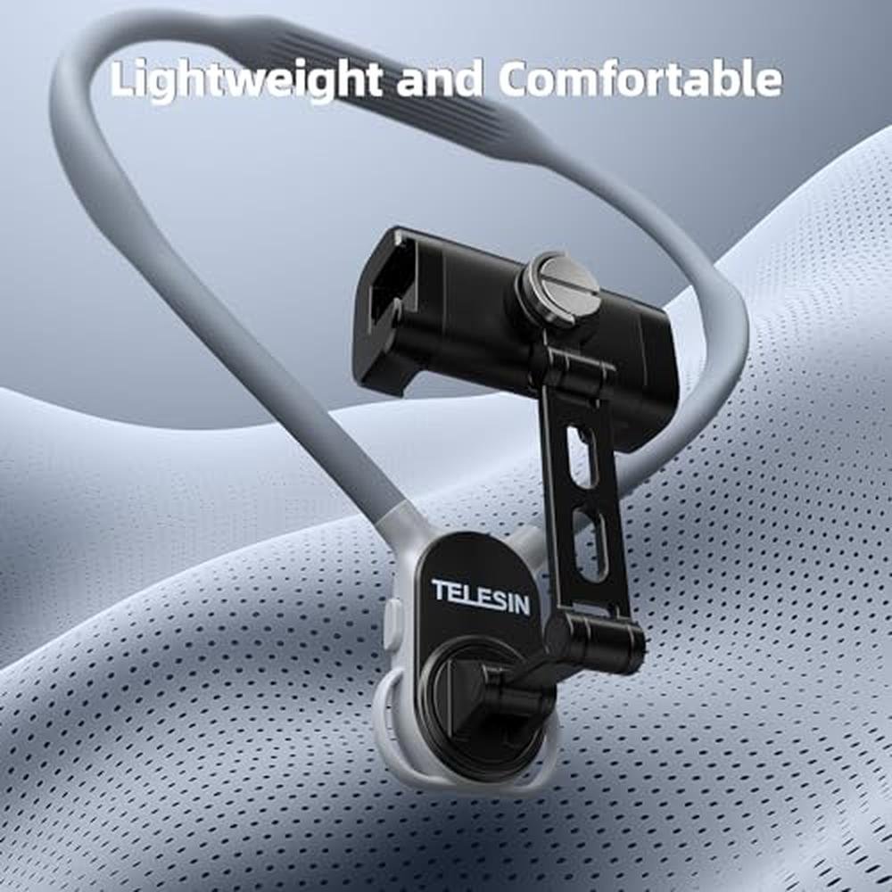 Neck Phone Holder: TELESIN POV/Vlog Neck Mount for Phones – In Use